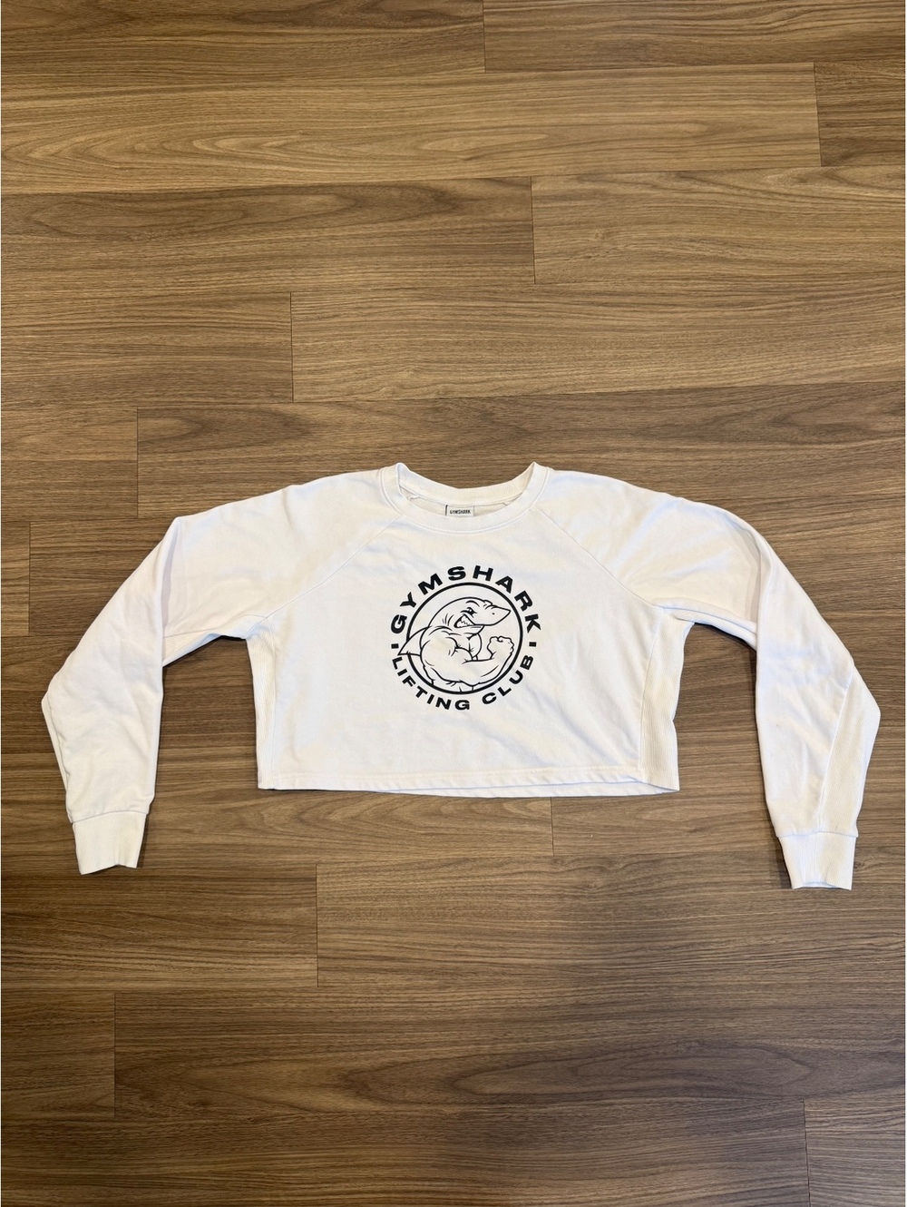 Gymshark Mid-drift Crewneck Longsleeve Sweatshirt White XL #GS4605